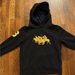 Polo triple horse hoodie size youth medium